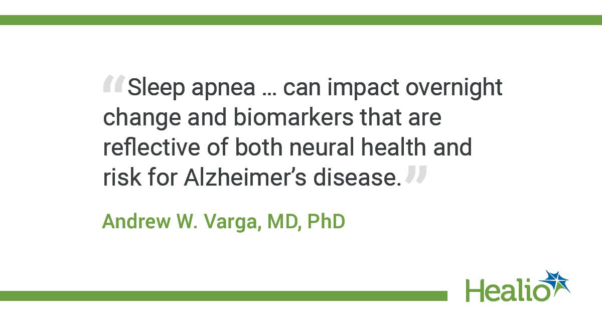 Untreated sleep apnea may impact risk for Alzheimer’s disease